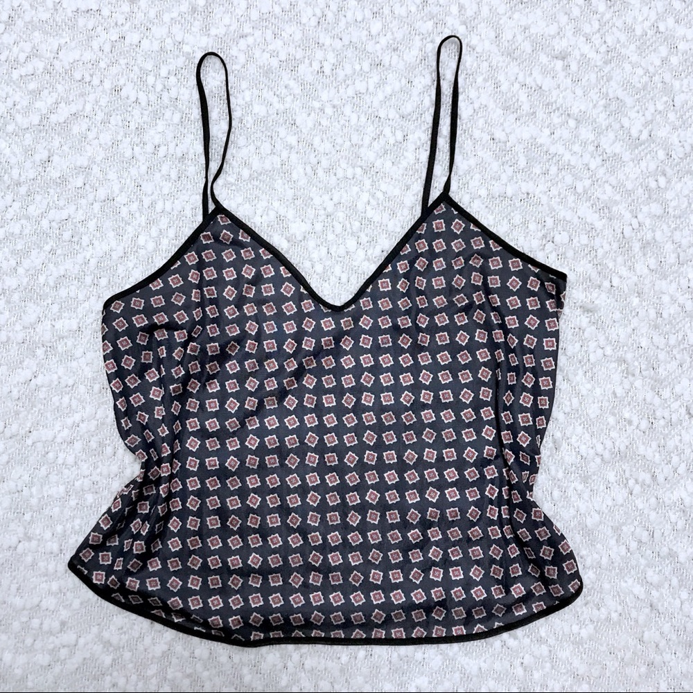 Vintage Silky Geometric Tank